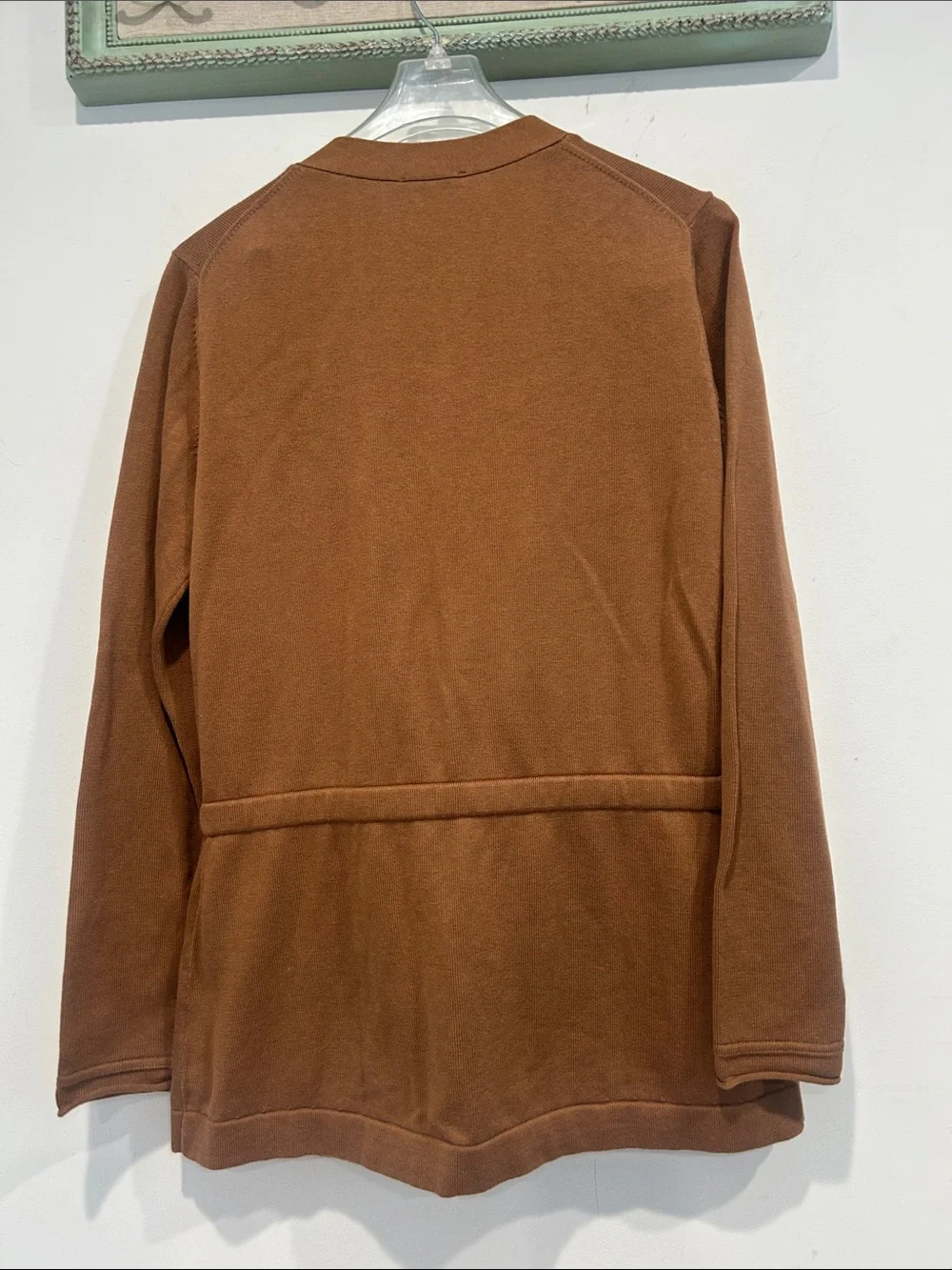 Haven luxe cashmere cotton Brown Tie-Front Open Cardigan Sweater XS women’s new